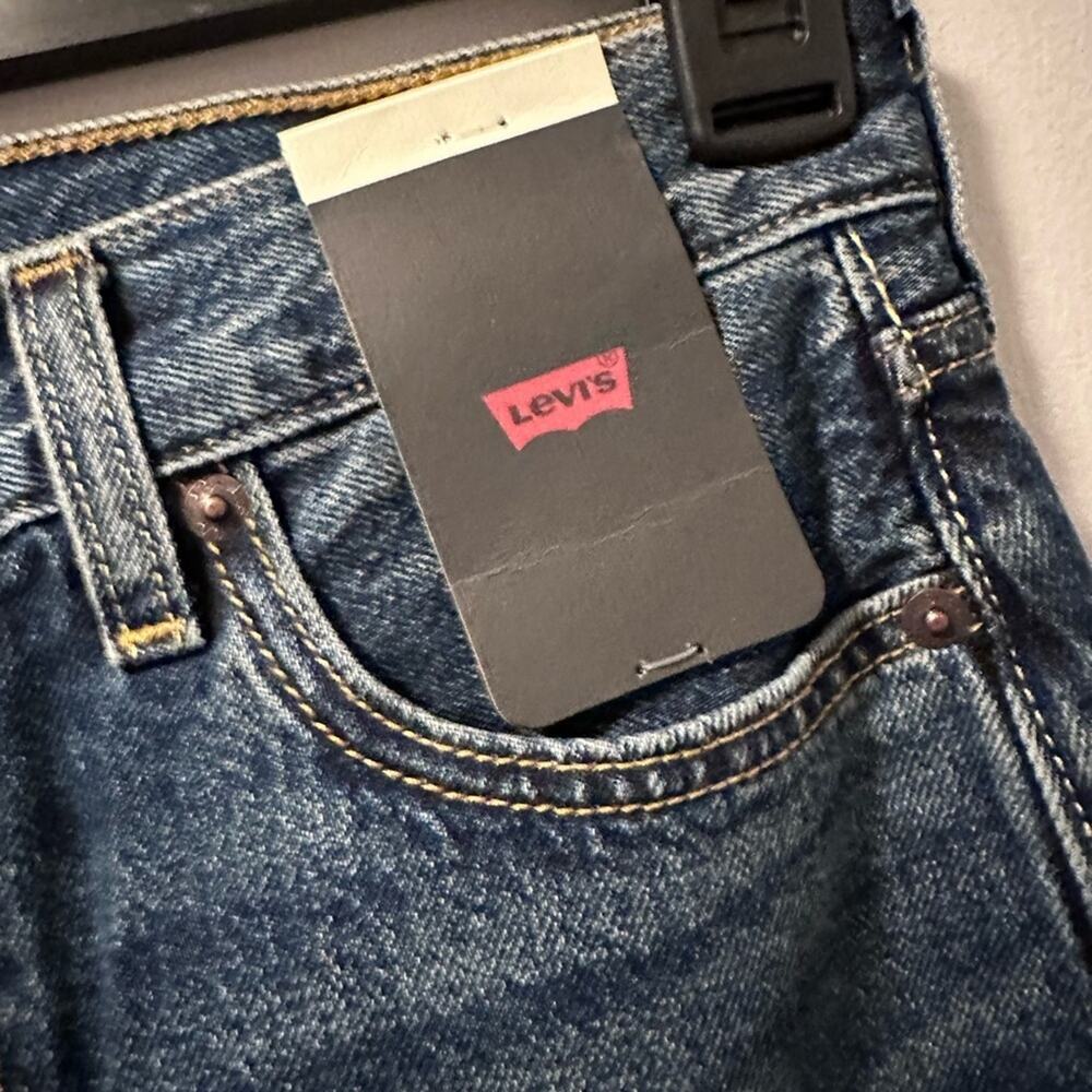 Levis Blue Denim Maxi Skirt size 25 slit in front - Picture 4 of 8